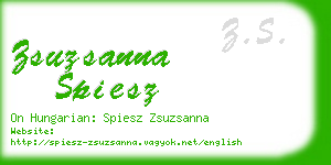 zsuzsanna spiesz business card